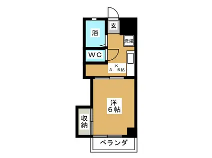 長峯ビル(1K/1階)の間取り写真