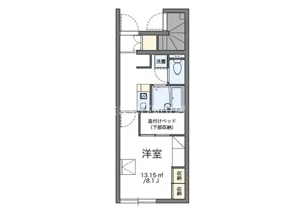 レオパレスさくらぐみ(1K/1階)の間取り写真