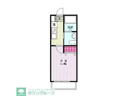 アネックスガーデン東林間(1K/3階)の間取り写真