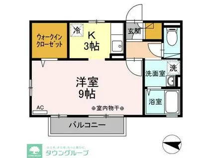 花月モナリエII(1K/2階)の間取り写真