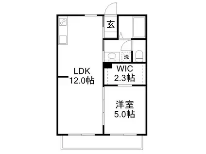 アゼリアガーデンA棟(1LDK/1階)の間取り写真