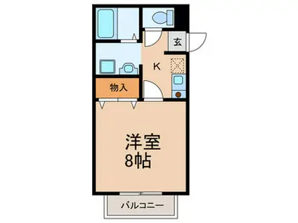 サクセス ヴァリー(1K/2階)の間取り写真