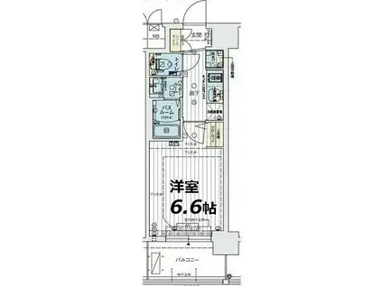 エステムコート新大阪XIVアイシー(1K/13階)の間取り写真