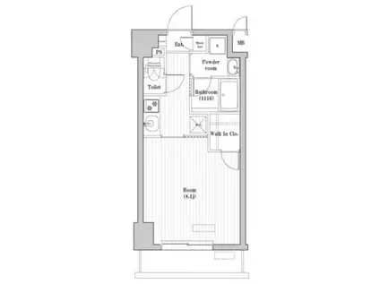 レジデンス北大塚(1K/8階)の間取り写真