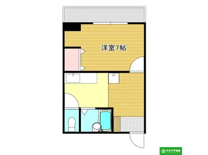 新町ハイツ(1K/4階)の間取り写真