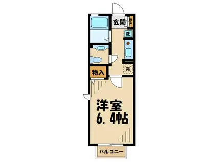 AIフィールドコート(1K/2階)の間取り写真