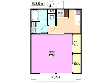 LIMPIAAMOUY(1K/3階)の間取り写真