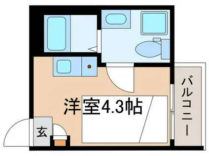 松原1丁目計画(ワンルーム/4階)の間取り写真