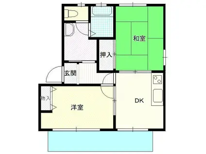 グランシードD・E(2K/2階)の間取り写真