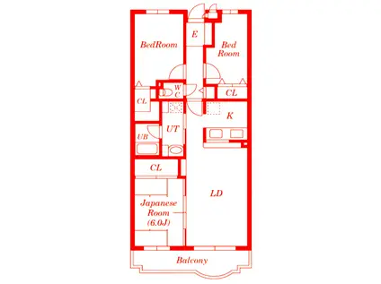 メゾンベール壱番館(3LDK/3階)の間取り写真