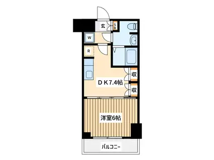 シュプレ新横浜(1DK/4階)の間取り写真