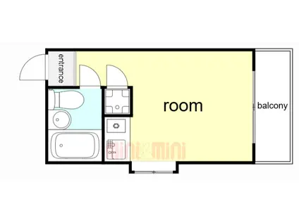 甲子園口ハイム(ワンルーム/2階)の間取り写真