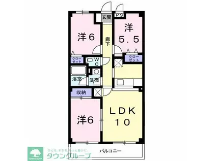 アイランドシティ(3LDK/1階)の間取り写真