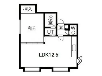 プレミエール南郷B(1LDK/2階)の間取り写真