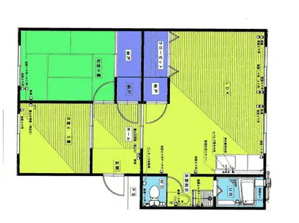 メゾンわかな(2LDK/4階)の間取り写真