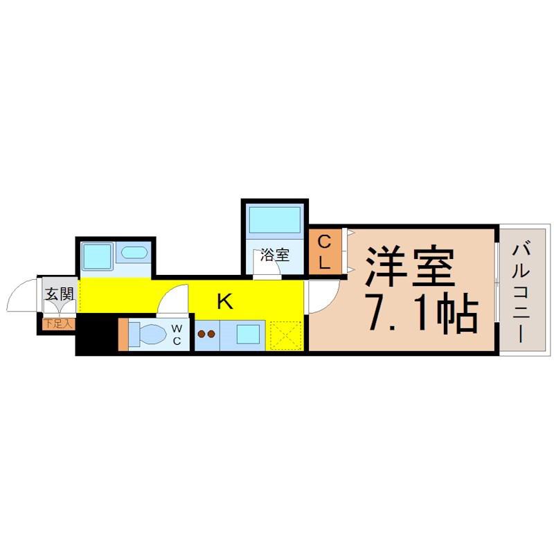 ラムセス大須(1K/12階)の間取り写真