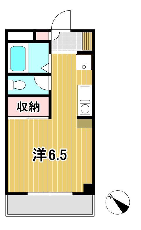 フォレストTAGA(1K/4階)の間取り写真