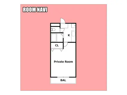 ヴィラージュII(1K/2階)の間取り写真