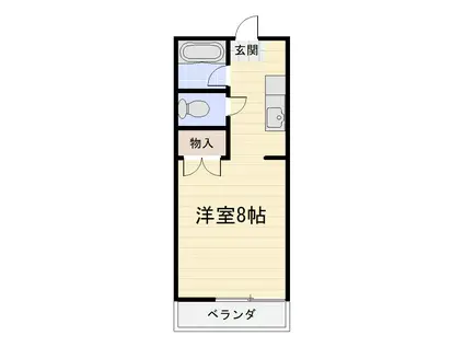 山本コーポ(ワンルーム/1階)の間取り写真