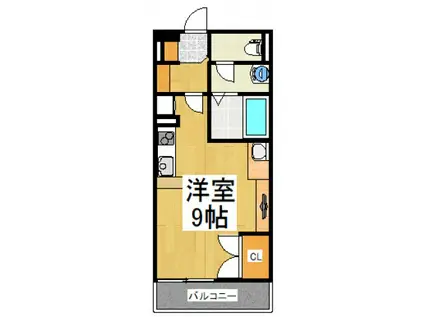 ミランダ富士見III(ワンルーム/3階)の間取り写真