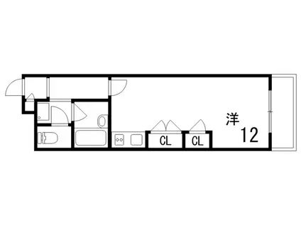 ライフ本山(ワンルーム/4階)の間取り写真