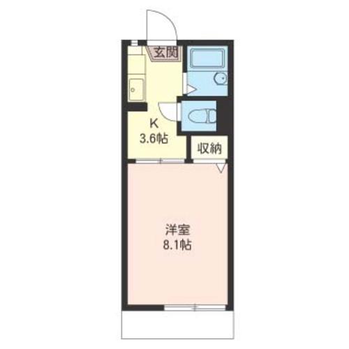 三番関ハイツC棟(1K/1階)の間取り写真