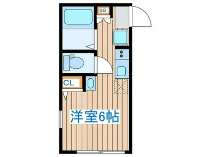 クリエイト南台(ワンルーム/2階)の間取り写真