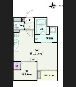 JACK SOTOSHINI(1LDK/2階)の間取り写真