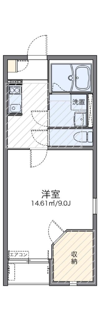 レオネクスト長尾元町III(1K/1階)の間取り写真