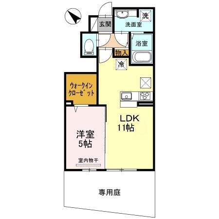 コーポ レーヴ(1LDK/1階)の間取り写真