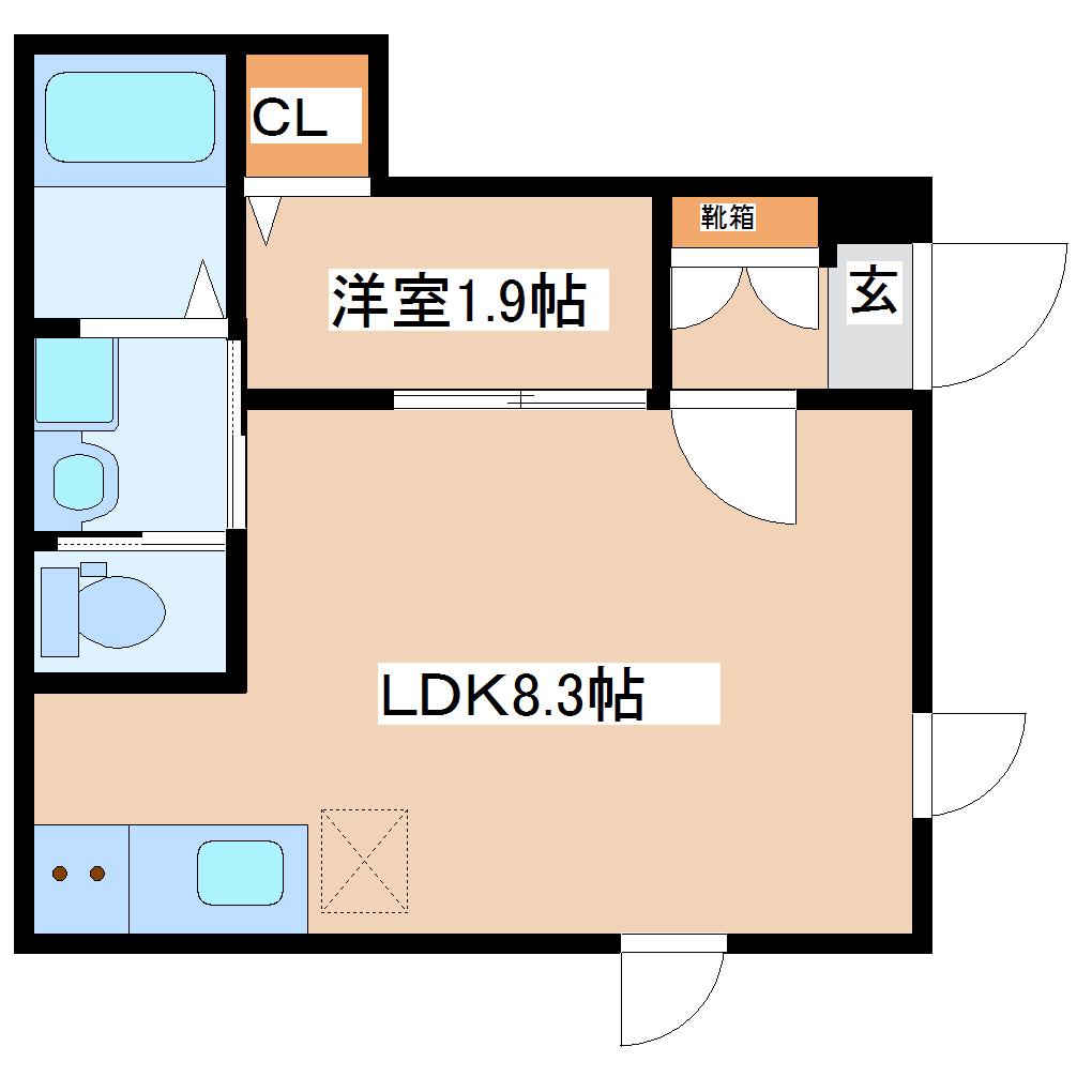 CREATE INC(1LDK/1階)の間取り写真