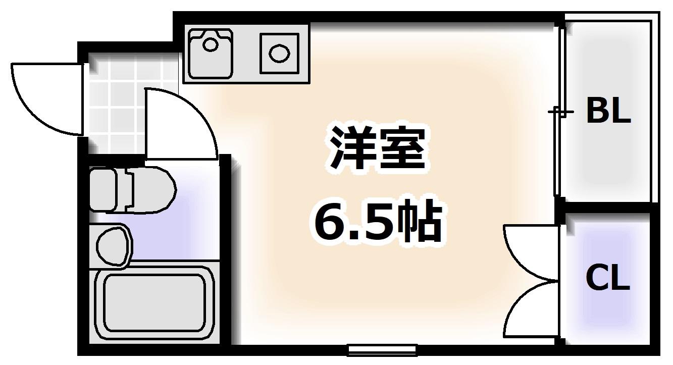 エレガンスコーポII(ワンルーム/3階)の間取り写真