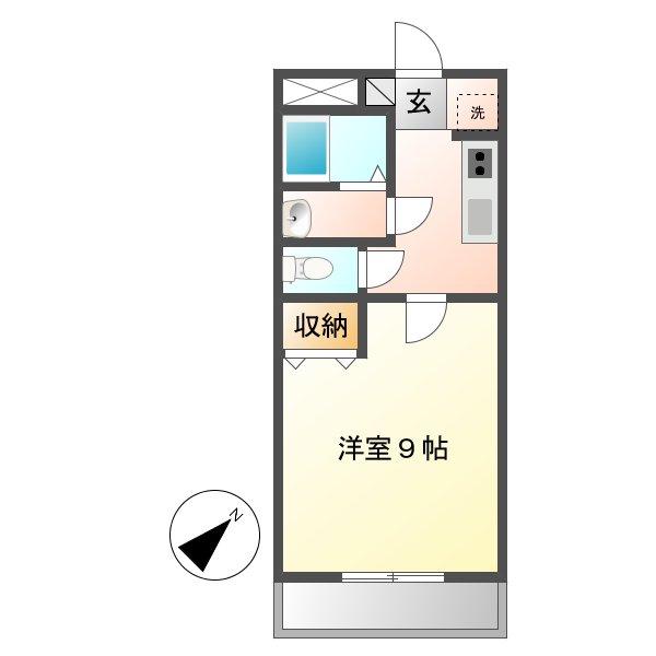 エポックハシマI(1K/2階)の間取り写真