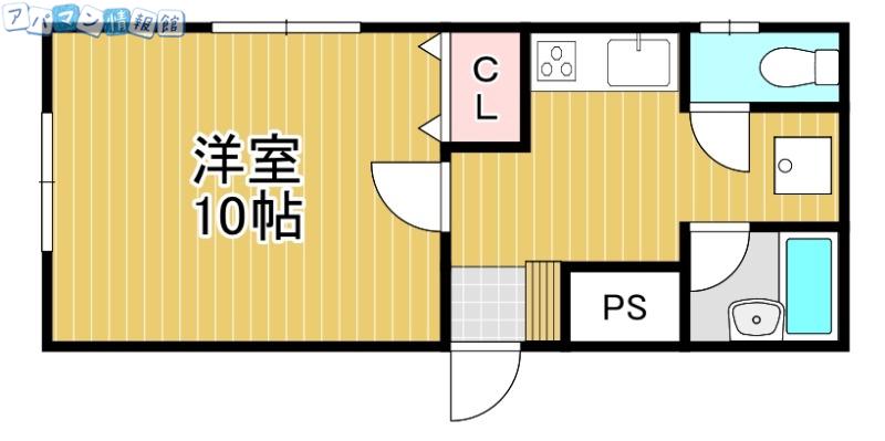 イーストパーク21(1K/4階)の間取り写真