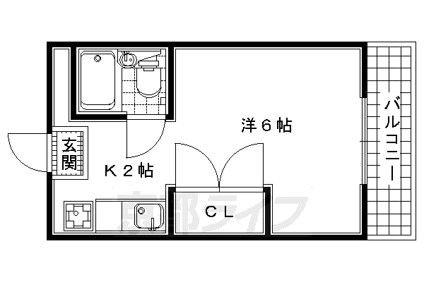 ボーン宇治I号館(1K/5階)の間取り写真