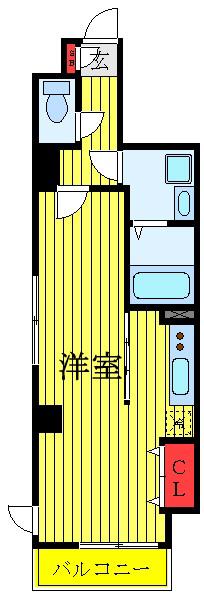 スカイコートヌーベル巣鴨(ワンルーム/3階)の間取り写真
