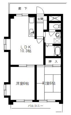 トゥインクルハウス(2LDK/3階)の間取り写真