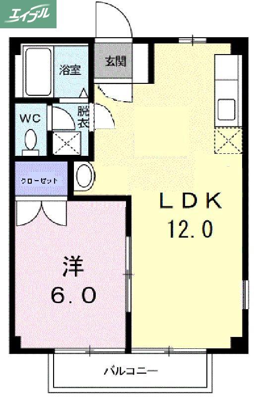 フォレストヒルズ(1LDK/2階)の間取り写真