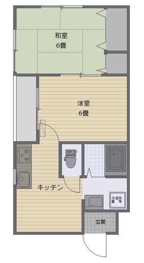 コンフォート・ファイン(2K/1階)の間取り写真
