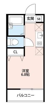 シュテルン新小岩(ワンルーム/3階)の間取り写真