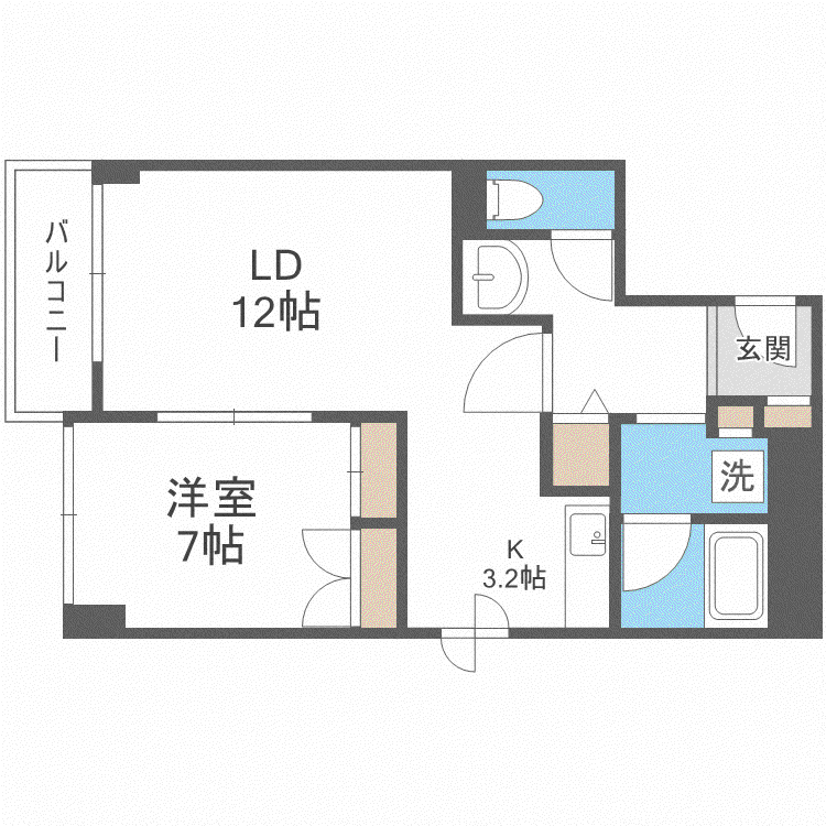 ヴィラプリンス(1LDK/5階)の間取り写真