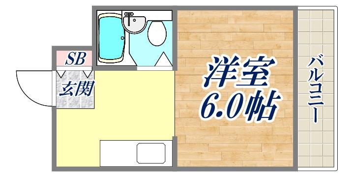 ロイヤルコート西宮門戸(1K/3階)の間取り写真