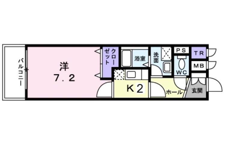 グリンデルワルト(1K/5階)の間取り写真