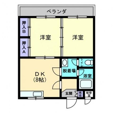 ヨシミマンション(2DK/3階)の間取り写真