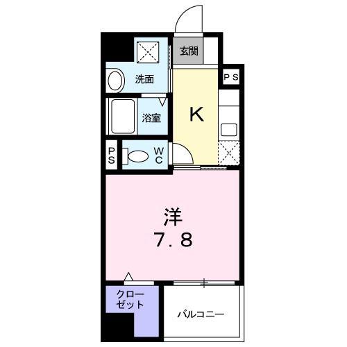 シュトラーレ 八日町(1K/10階)の間取り写真