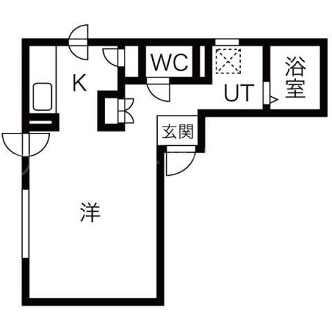 シェラ白石(1K/1階)の間取り写真