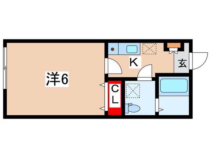 コーポ片平(1K/1階)の間取り写真