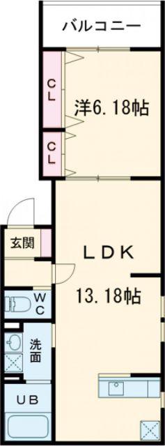 CIEL COURT真南(1LDK/1階)の間取り写真