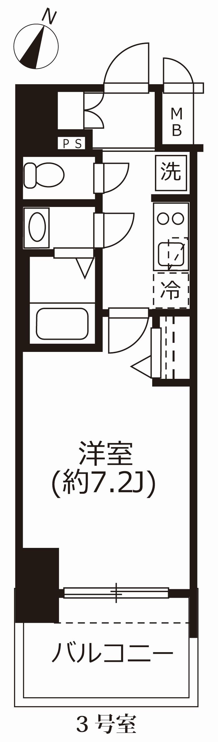 アドバンス名古屋モクシー(1K/12階)の間取り写真
