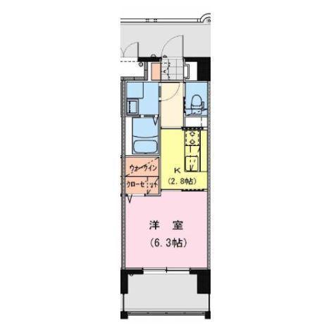 CALIFORNIA APT(1K/2階)の間取り写真